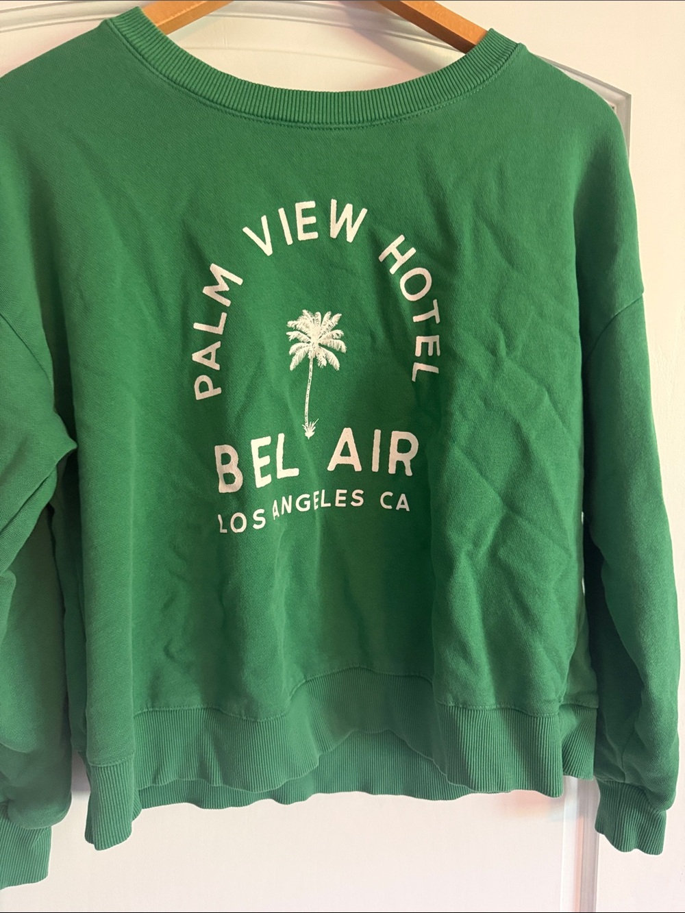 Anthropologie : Green Crew Neck sweatshirt by Maeve